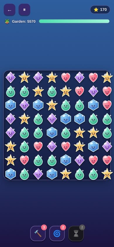 The Zen Garden mode: matching with no timer and no fail state